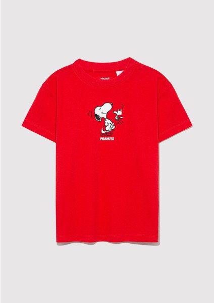 Peanuts Baskılı Kırmızı Tişört 7610320-70471