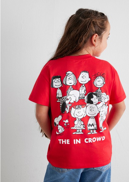 Peanuts Baskılı Kırmızı Tişört 7610320-70471