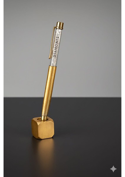 Lüks Ofis Aksesuarı: Pirinç Kalem Tutucu - 24X24 mm fiyatları