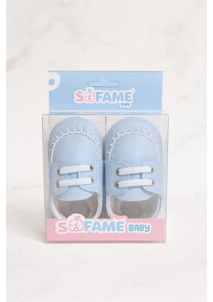 Soft Suni Deri Mavi Loafer Bebek Ayakkabı 18 Numara fırsatları