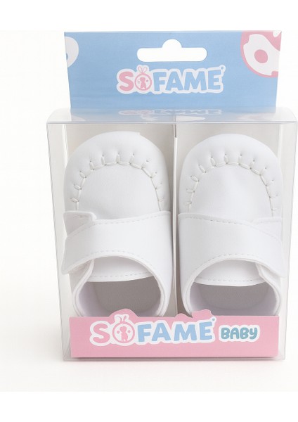 Soft Unisex Beyaz Cırt Cırtlı Ilk Adım Bebek Ayakkabı 17 Numara modelleri