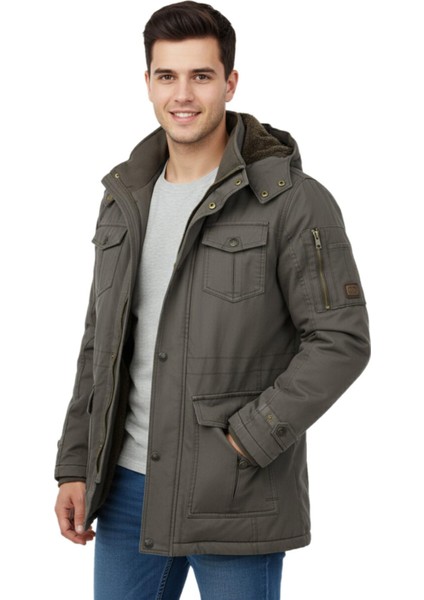 Erkek Spor Kanvas Kapüşonlu Parka M2665 BGL-ST04959 fiyatları