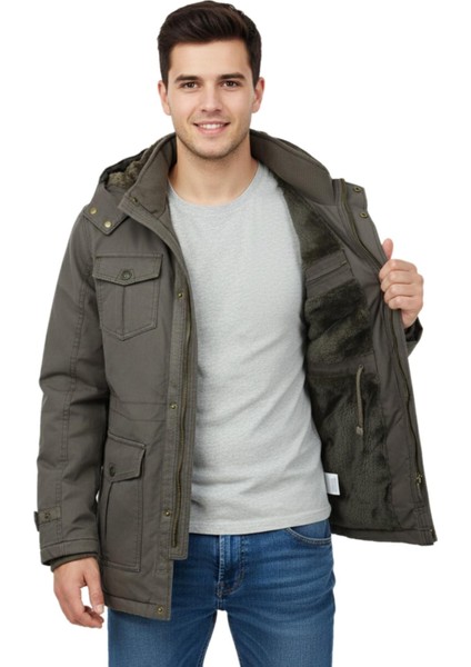 Erkek Spor Kanvas Kapüşonlu Parka M2665 BGL-ST04959 modelleri