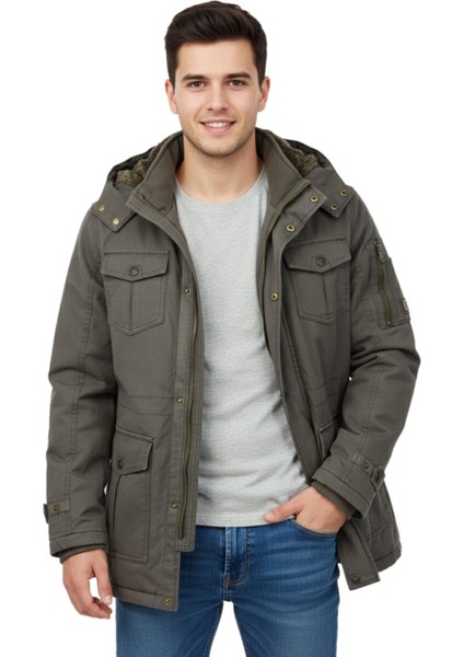 Erkek Spor Kanvas Kapüşonlu Parka M2665 BGL-ST04959 fırsatları