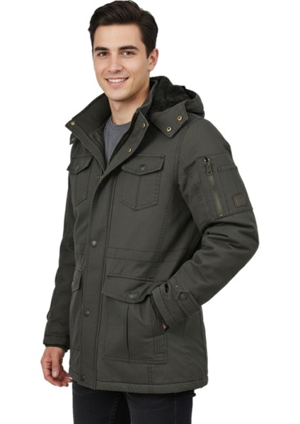 Erkek Spor Kanvas Kapüşonlu Parka M2665 BGL-ST04959 fiyatları