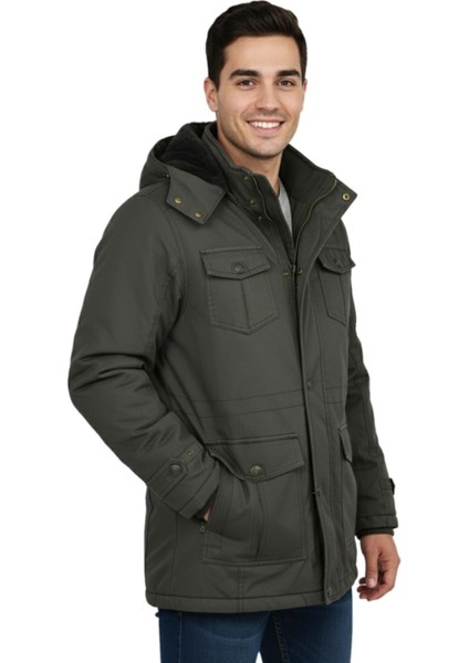 Erkek Spor Kanvas Kapüşonlu Parka M2665 BGL-ST04959 modelleri