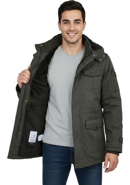 Erkek Spor Kanvas Kapüşonlu Parka M2665 BGL-ST04959 fırsatları