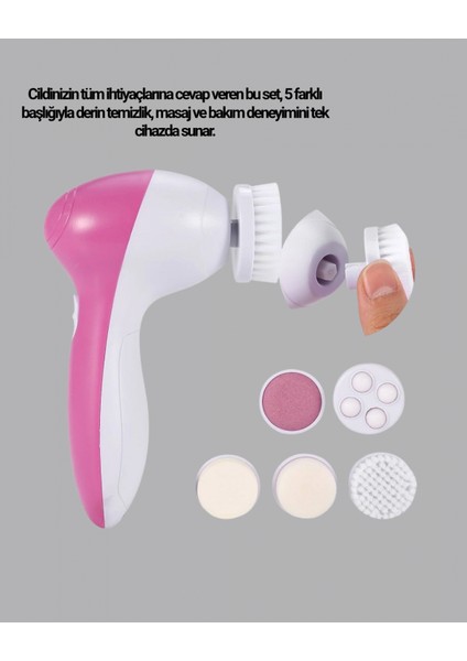 Ieg 5’i 1 Arada Yüz Temizleme Cihazı – Masaj, Fırça, Peeling ve Krem Uygulama Aparatlı modelleri