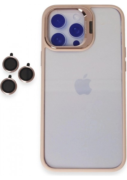 iPhone 14 Pro Kılıf Roblox Lens Standlı Kapak - Pudra