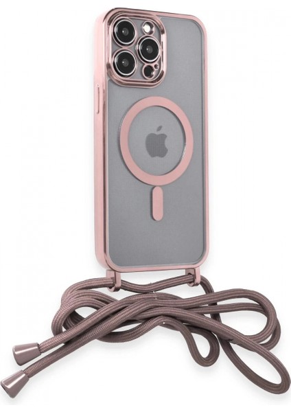 iPhone 12 Pro Kılıf Divo Lazer Askılı Magsafe Kapak - Pembe fiyatları