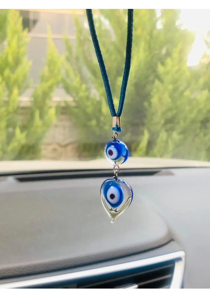Nazar Boncuğu Araba Süsü El Yapimi Füzyon Cam Nazar Boncuğu