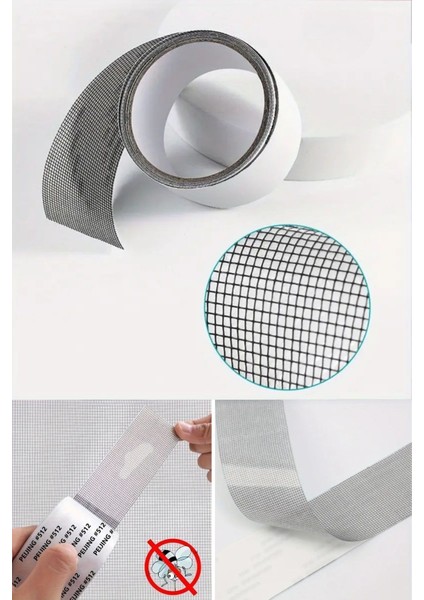 Buffer® Güçlü Yapışkanlı Pencere Tamir Bandı, Böcek Önleyici Yama Bandı 2 mt x 5 cm