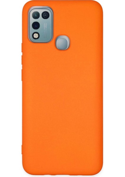 Infinix Hot 10 Play Kılıf Nano Içi Kadife Silikon - Turuncu