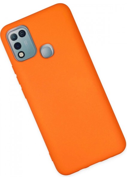 Infinix Hot 10 Play Kılıf Nano Içi Kadife Silikon - Turuncu modelleri