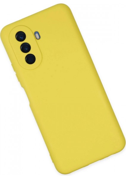 Huawei Nova Y70 Kılıf Nano Içi Kadife Silikon - Sarı modelleri