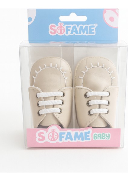 Krem Bağcıklı Makosen Bebek Ayakkabı 17 Numara fiyatları