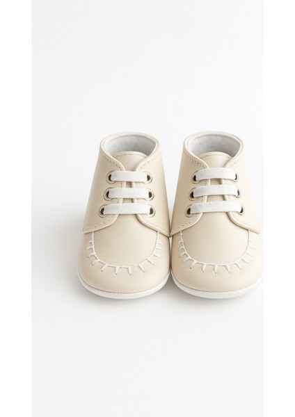 Krem Bağcıklı Makosen Bebek Ayakkabı 17 Numara fırsatları