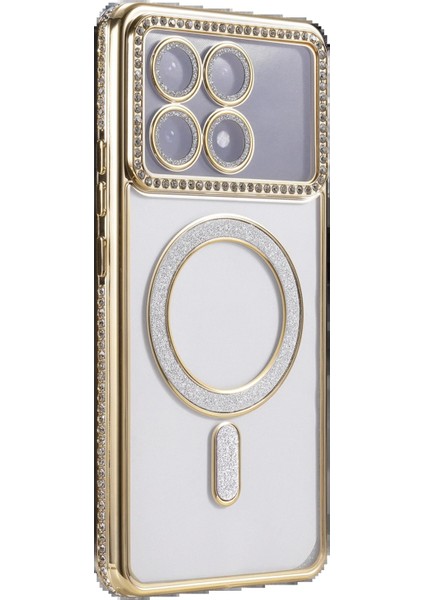 Xiaomi Poco X6 Pro Joke Simli Magneticsafe Kılıf - GOLD-(5796) - F183K199-U78183 modelleri