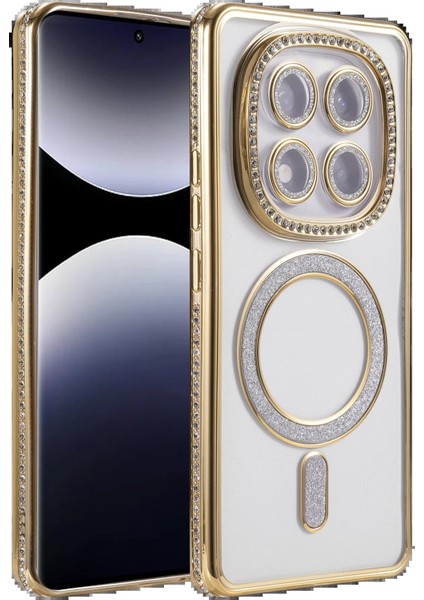 Xiaomi Redmi Note 14 Pro 4g Joke Simli Magneticsafe Kılıf - GOLD-(5796) - F900K607-U85900