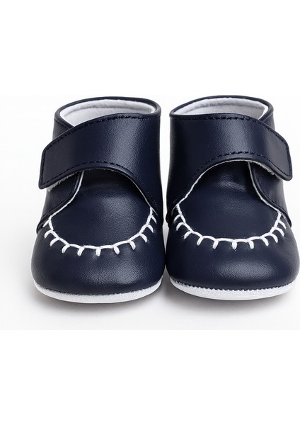 Soft Suni Deri Lacivert Cırt Cırtlı Bebek Ayakkabı 18 Numara fiyatları