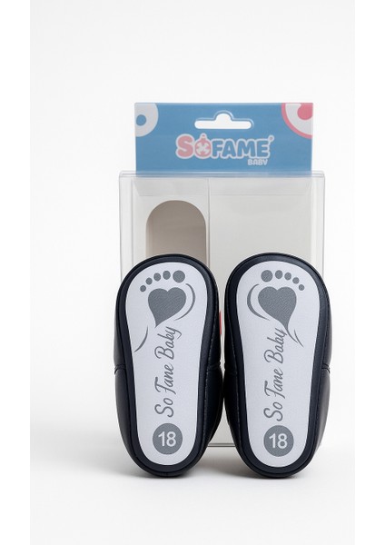 Soft Suni Deri Lacivert Cırt Cırtlı Bebek Ayakkabı 18 Numara modelleri