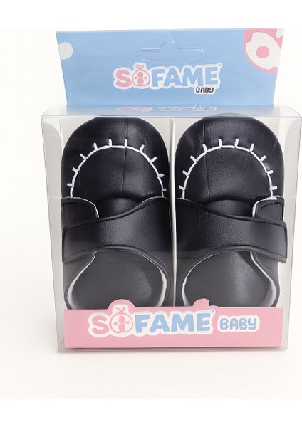 Soft Suni Deri Lacivert Cırt Cırtlı Bebek Ayakkabı 18 Numara fırsatları