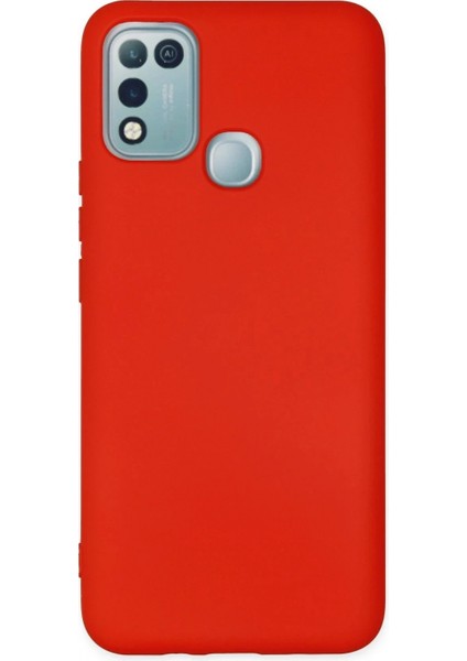 İnfinix Hot 10 Play Kılıf Nano içi Kadife Silikon - Kırmızı