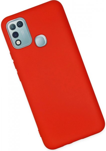 İnfinix Hot 10 Play Kılıf Nano içi Kadife Silikon - Kırmızı modelleri