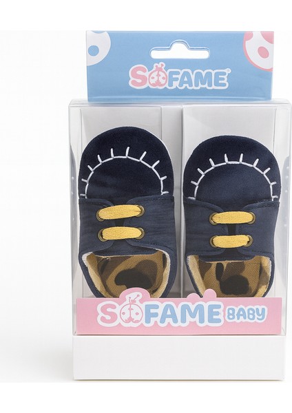 Lacivert Süet Görünümlü Bağcıklı Bebek Ayakkabı fırsatları