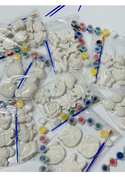 100 Adet Karışık Çocuk ve Yetişkin Boyama Setleri | 10 Adet 6'lı Akrilik Boya, 10 Adet Fırçalı Taş Hobi Kiti | Çocuk Oyunu | Çocuk Hobi | Yetişkin Hobi | Taş Boyama Seti | Aktivite Seti fiyatları
