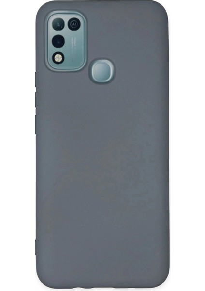 Infinix Hot 10 Play Kılıf Nano Içi Kadife Silikon - Gri