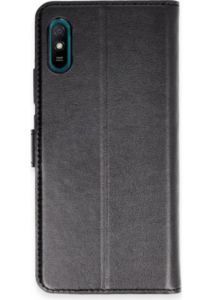 Xiaomi Redmi 9A Kılıf Trend S Plus Kapaklı Kılıf - Siyah