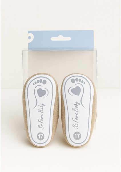 Bej Süet Görünümlü Makosen Bebek Ayakkabı 18 Numara fiyatları