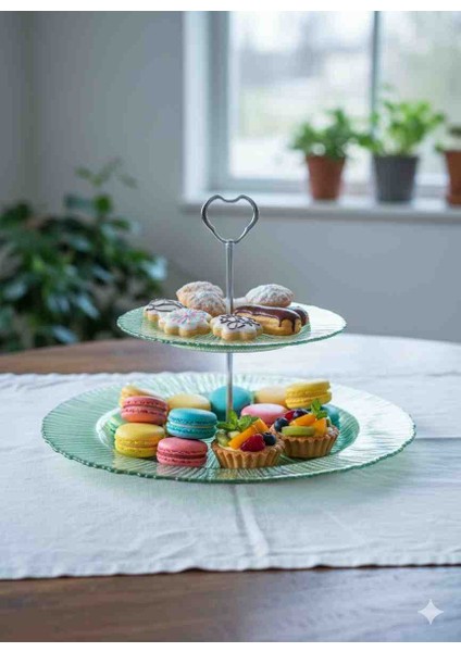 Cam Kurabiyelik Iki Katlı Sunum Servis Gereçleri fiyatları