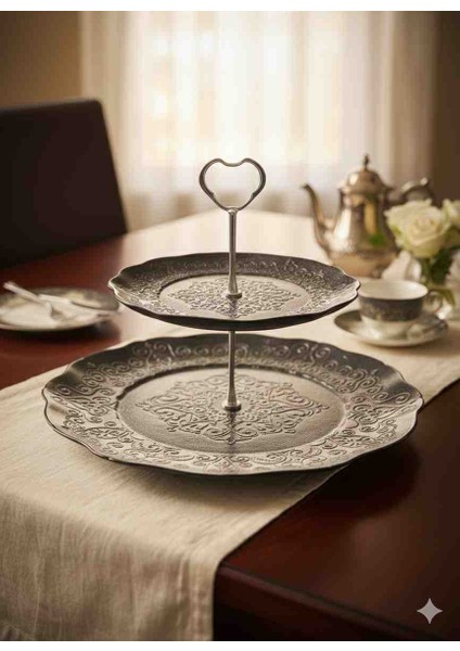 Cam Kurabiyelik Iki Katlı Sunum Servis Gereçleri fiyatları