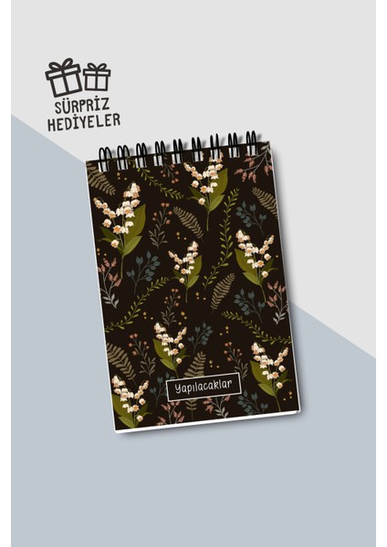 Yapılacaklar Listesi A6 Defter, Esnek Karton Kapaklı, Mini Defter