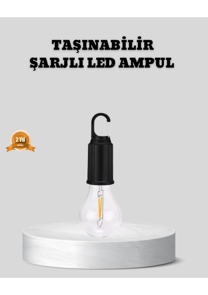 Type-C Şarjlı LED Kamp Lambası – Uzun Ömürlü Pil ve Yüksek Parlaklık - MCT8553-6770
