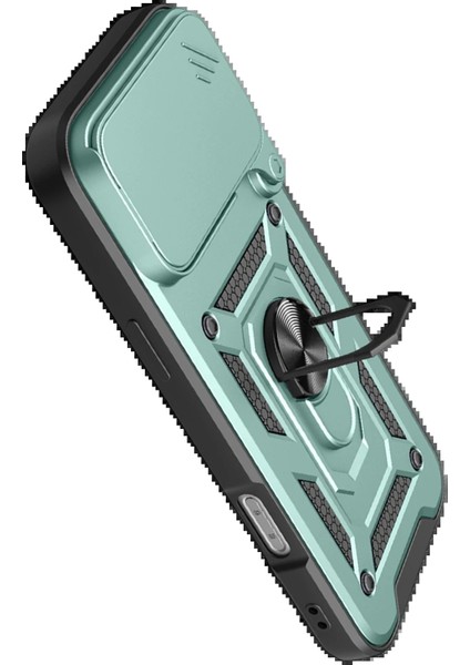 Apple iPhone 17 Pro Max Pars Lens Yüzüklü Silikon - YEŞIL-(5796) - MCT4812-2783 modelleri