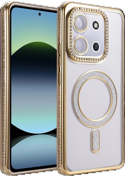 Xiaomi Redmi 15C 4g Joke Simli Magneticsafe Kılıf - GOLD-(5796) - MCT6852-3807