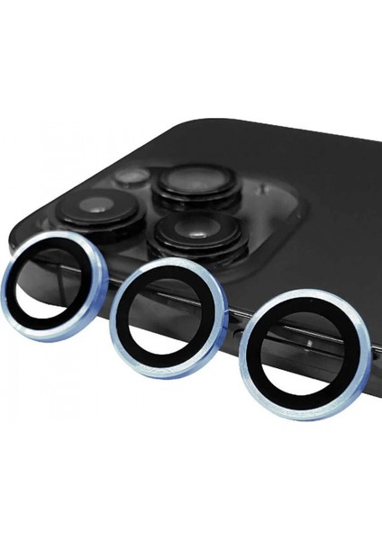 iPhone 13 Pro Max Raze Metal Kamera Lens - Mavi