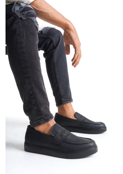 SLW180 Estilo x Bağcıksız Erkek Günlük Klasik Ayakkabı Siyah indirimleri