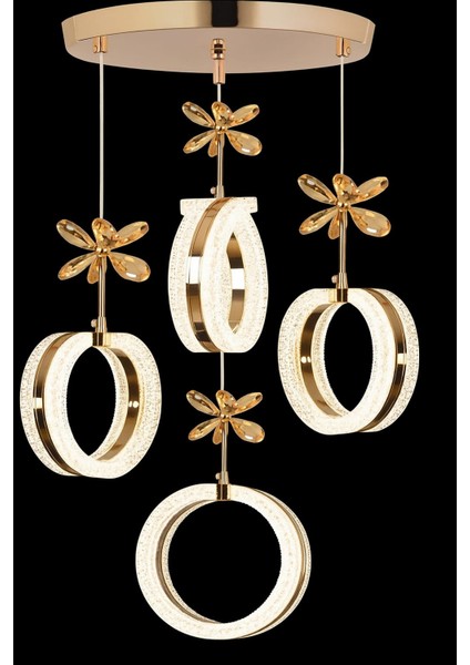 Serein 4lü Gold Avize modelleri