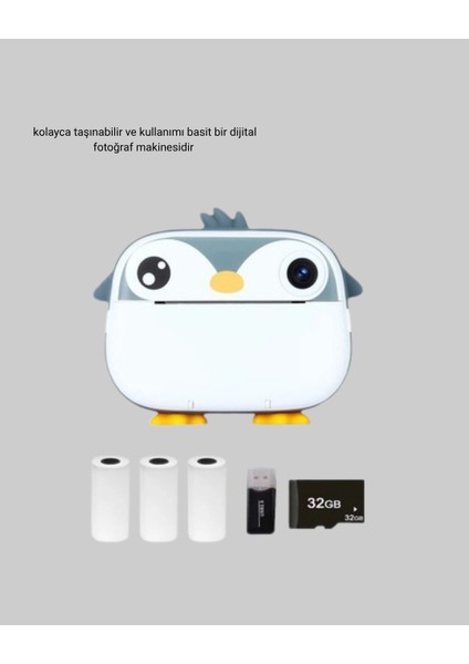 Bfs Termal Baskı Çocuk Kamerası Hd Çekim USB Şarjlı Eğitici Oyuncak fırsatları