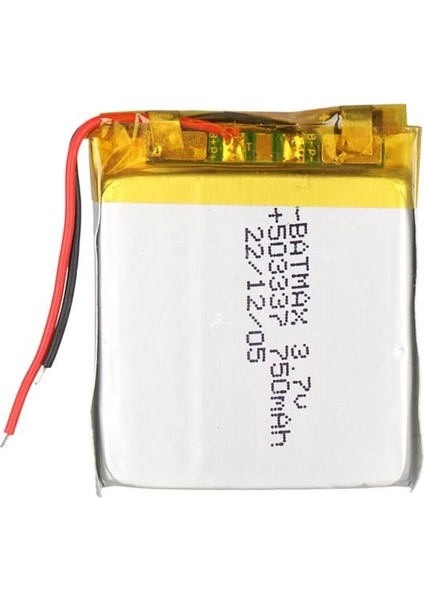 Powermaster 503337 3.7V 750MAH Lityum Polimer (Li-Po) Batarya Ciklet Pil
