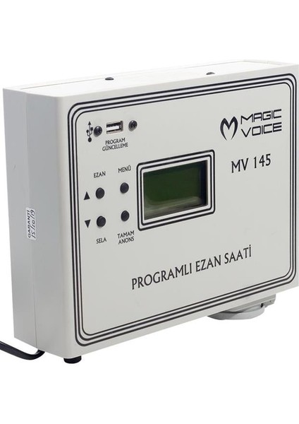 Magicvoice MV-145 3 Hocalı Programlı Duvar Tipi Ezan Saati