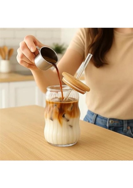 Kahve Bardağı Isıya Dayanıklı Ice Latte Cam Pipetli Bardak Kahve Kokteyl Cam Sunum Bardağı Meşrubat fiyatları