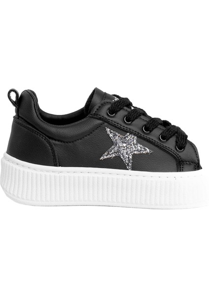Star Rahat Ergonomik Premium Kadın Sneaker Siyah Beyaz