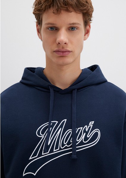 Mavi Logo Kapüşonlu Lacivert Sweatshirt 0S10469-70490