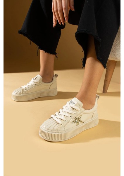 Star Rahat Ergonomik Premium Kadın Sneaker Ten indirimleri