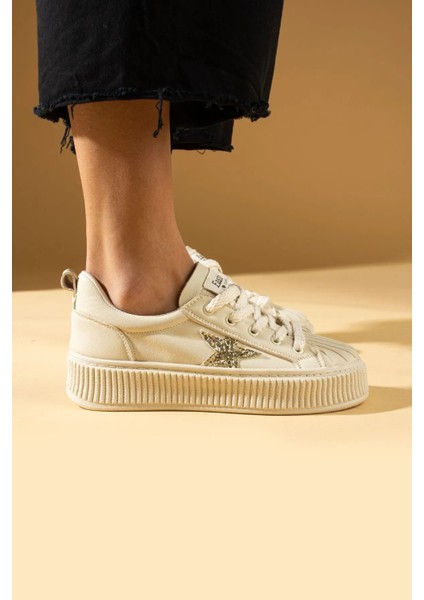 Star Rahat Ergonomik Premium Kadın Sneaker Ten